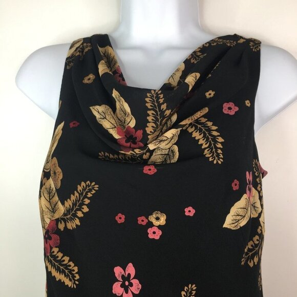 Loft Sleeveless Black Floral Dress - Picture 4 of 10